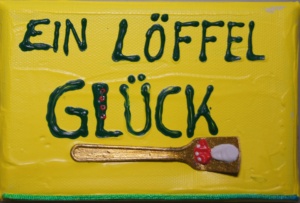 Ein Löffel Glück  - Acryl auf Leinwand